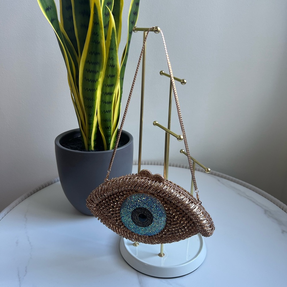 Elegant Beaded evil eye evening bag